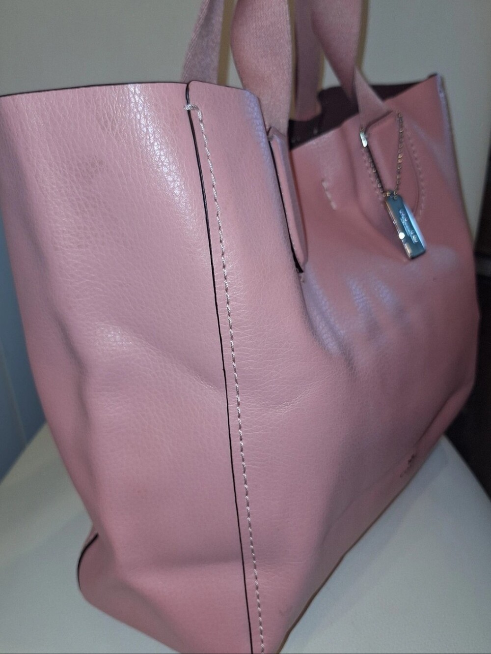 Coach Pink Derby Leather Tote EUC - Picture 2 of 6